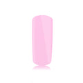 Foto di unghia dipinta con Smalto UV-LED semipermanente colore Peony Pink rosa pastello con sfondo bianco, marchio SNC Super Nail Center