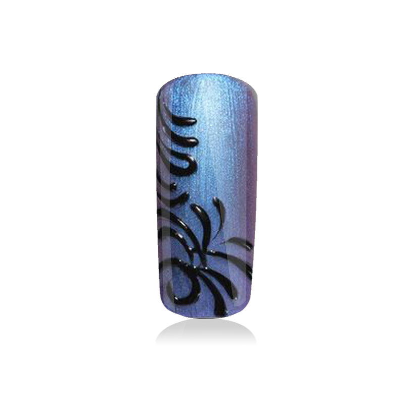 PAINTING GEL NERO 5ML su unghia bianca, Nail Art, Painting gel, SNC - Super Nail Store