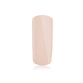 Foto di unghia dipinta con Smalto UV-LED semipermanente colore Precious Beige rosa chiaro con sfondo bianco, marchio SNC Super Nail Center