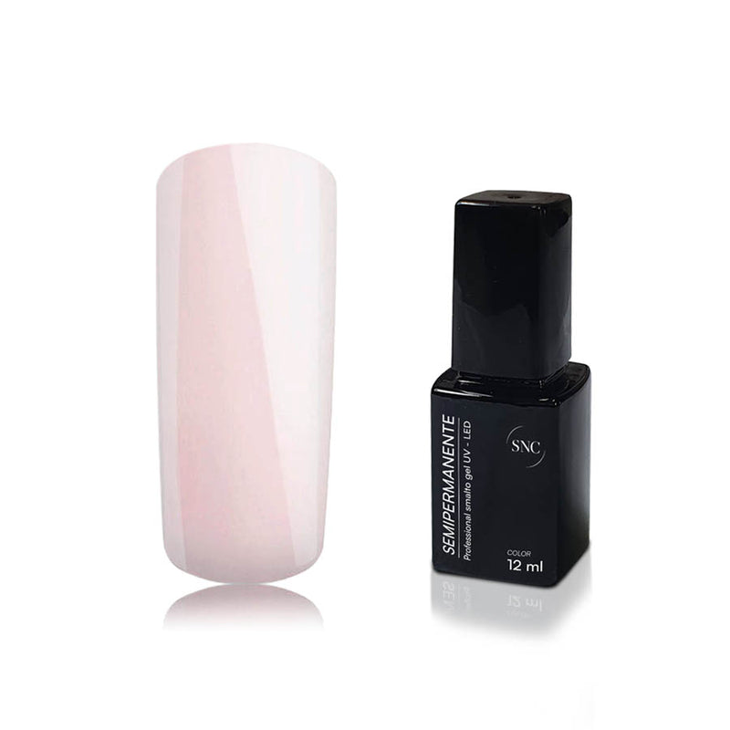 Foto di Smalto UV-LED semipermanente Extreme lack colore Cinderella rosa carne chiaro con sfondo bianco, marchio SNC Super Nail Center
