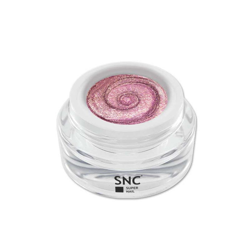 Foto di glimmer color gel Chiffon in barattolino di vetro da 5ml con sfondo bianco, marchio SNC Super Nail Center