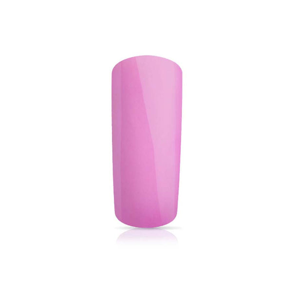 Foto di unghia dipinta con Smalto UV-LED semipermanente polishgel colore Love , rosa intenso con sfondo bianco, marchio SNC Super Nail Center
