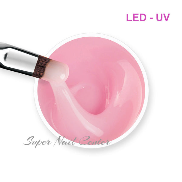 Foto di gel UV/LED costruttore/ builder Masterline da 15ml colore Candy (rosa lattiginoso) con sfondo bianco, marchio SNC Super Nail Center