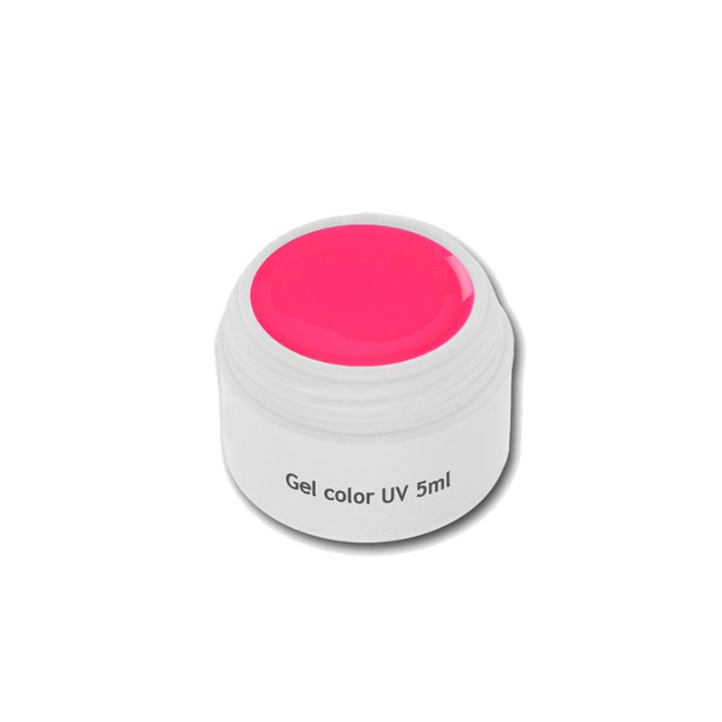 Foto di neon color gel Pink in barattolino di vetro da 5ml con sfondo bianco, marchio SNC Super Nail Center