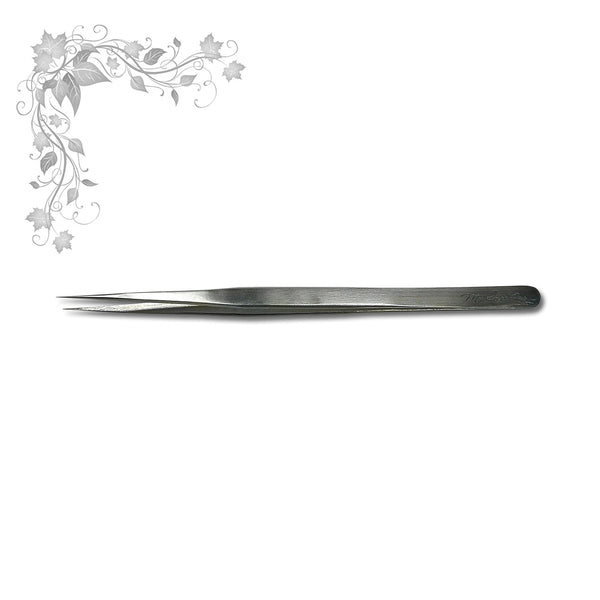 Foto di pinza dritta in acciaio inox con sfondo bianco, marchio My Lash Pro e SNC Super Nail Center
