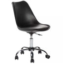 Sedia poltroncina ecopelle nera ruote ufficio | SNC nail Store