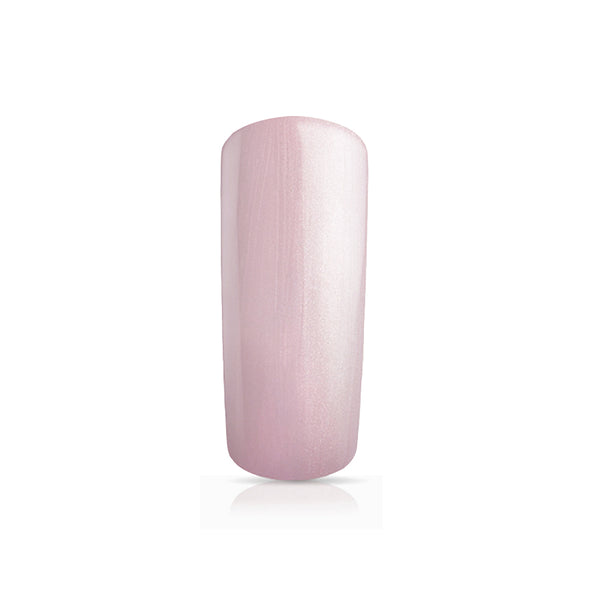 Foto di unghia dipinta con Smalto UV-LED semipermanente Extreme lack colore Cameo, rosa leggermente shiny, coprente con sfondo bianco, marchio SNC Super Nail Center