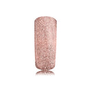 Foto di unghia dipinta con Smalto UV-LED semipermanente Extreme lack colore Glitter Charme con sfondo bianco, marchio SNC Super Nail Center