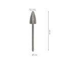 MISURE FRESA PROFESSIONALE DIAMANTATA pedicure  CONO STONDATO 11 mm diametro, frese, punte , marchio SNC Super Nail Center misure