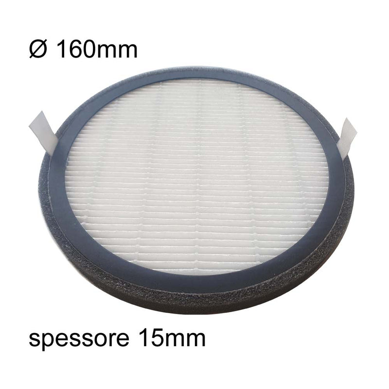 FILTRO TONDO PER ASPIRATORI FLAT EXAGON E POSTAZIONI PIEDI dimensioni, Apparecchiature, Aspiratori professionali da incasso made in Italy, SNC Super Na