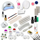 KIT completo per ricostruzione unghie gel CON LAMPADA UV/LED con sfondo bianco, marchio SNC Super Nail Center