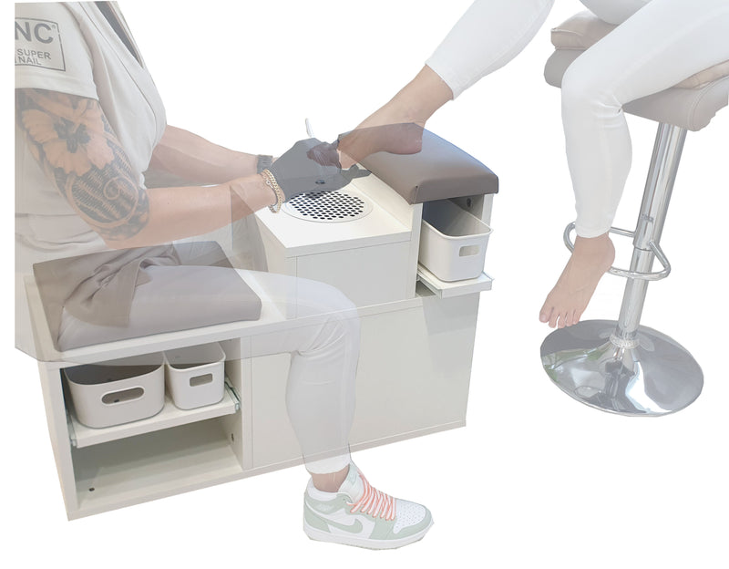 POSTAZIONE ASPIRANTE PEDICURE LARGE dettaglio rendering, Tavoli STARTER SNC - Nail Store - Treviso - Veneto