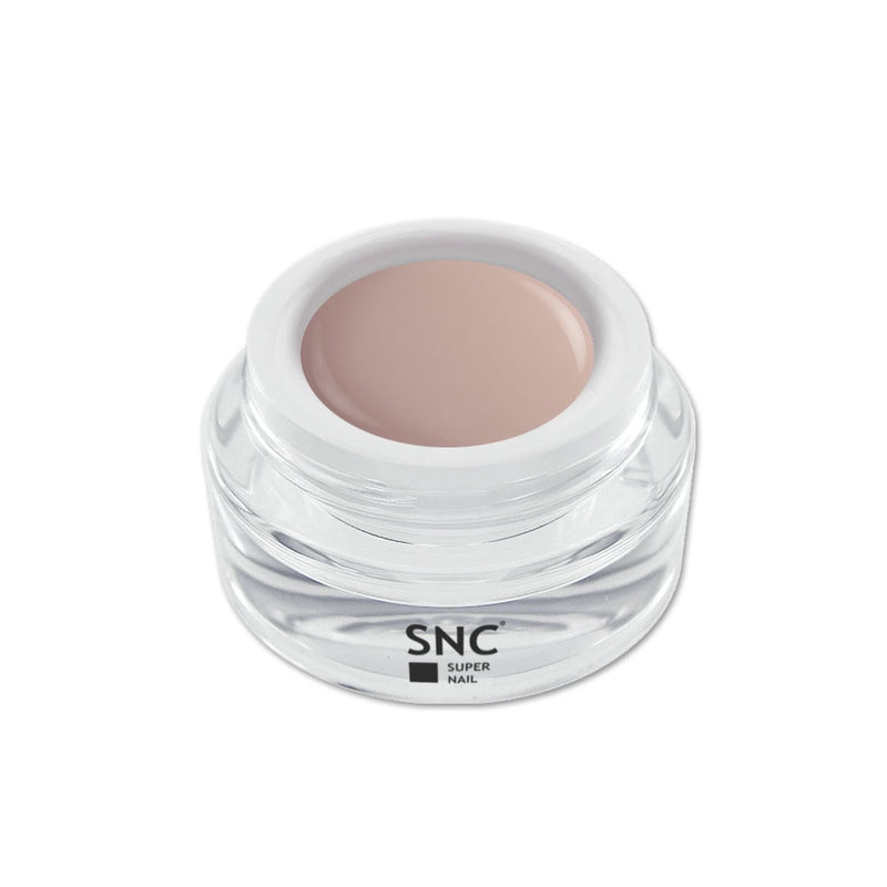 Foto di color gel Cappuccino in barattolino di vetro da 5ml con sfondo bianco, marchio SNC Super Nail Center