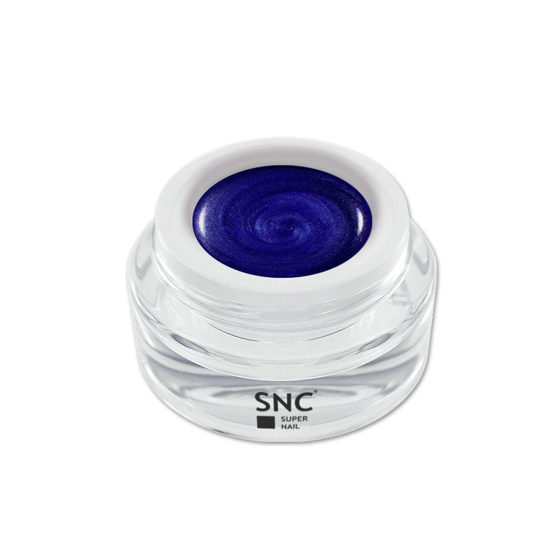 Foto di color gel Deep Space in barattolino di vetro da 5ml con sfondo bianco, marchio SNC Super Nail Center
