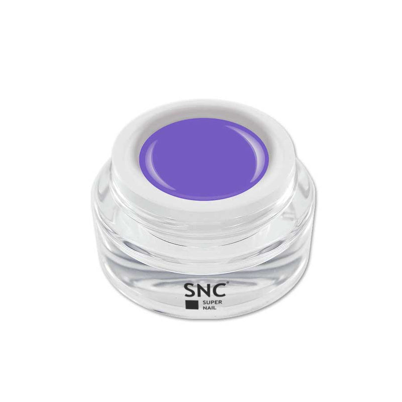Foto di color gel Lilac in barattolino di vetro da 5ml con sfondo bianco, marchio SNC Super Nail Center