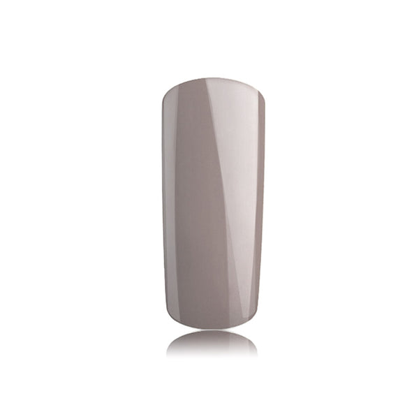 Foto di unghia dipinta con Smalto UV-LED semipermanente Extreme lack colore Nude , fango chiaro, con sfondo bianco, marchio SNC Super Nail Center