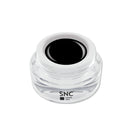 Foto di color gel Nero in barattolino di vetro da 5ml con sfondo bianco, marchio SNC Super Nail Center