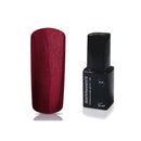 Foto di Smalto UV-LED semipermanente Extreme lack colore Pearly Red, rosso scuro lievemente glitterato con sfondo bianco, marchio SNC Super Nail Center