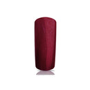 Foto di unghia dipinta con Smalto UV-LED semipermanente Extreme lack colore Pearly Red, rosso scuro leggermente glitterato con sfondo bianco, marchio SNC Super Nail Center