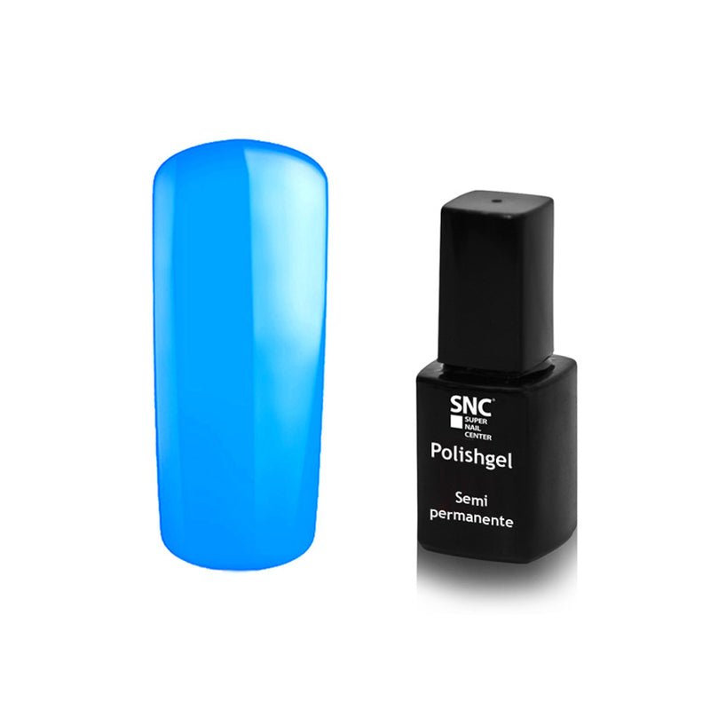 Foto di Smalto UV-LED semipermanente Extreme lack colore Azzurro con sfondo bianco, marchio SNC Super Nail Center