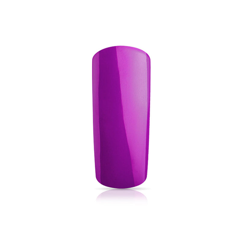 Foto di unghia dipinta con Smalto UV-LED semipermanente polishgel colore Pink lila  viola con sfondo bianco, marchio SNC Super Nail Center