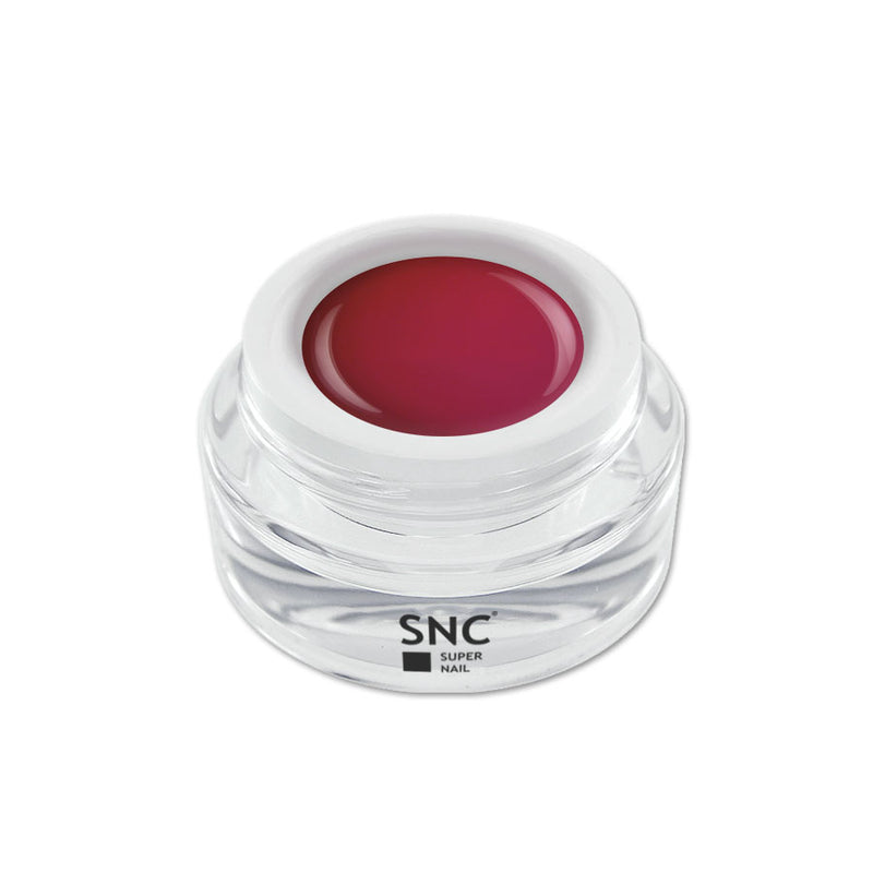Foto di color gel Purpurrot in barattolino di vetro da 5ml con sfondo bianco, marchio SNC Super Nail Center