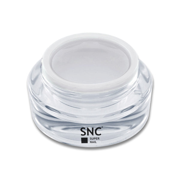 Foto di gel costruttore builder monofasico 3 in 1 moonlight da 15ml colore trasparente con sfondo bianco, marchio SNC Super Nail Center