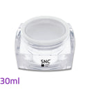 Foto di gel costruttore builder monofasico 3 in 1 moonlight da 30ml colore trasparente con sfondo bianco, marchio SNC Super Nail Center