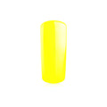 Foto di unghia dipinta con Smalto UV-LED semipermanente polishgel colore Neon giallo con sfondo bianco, marchio SNC Super Nail Center