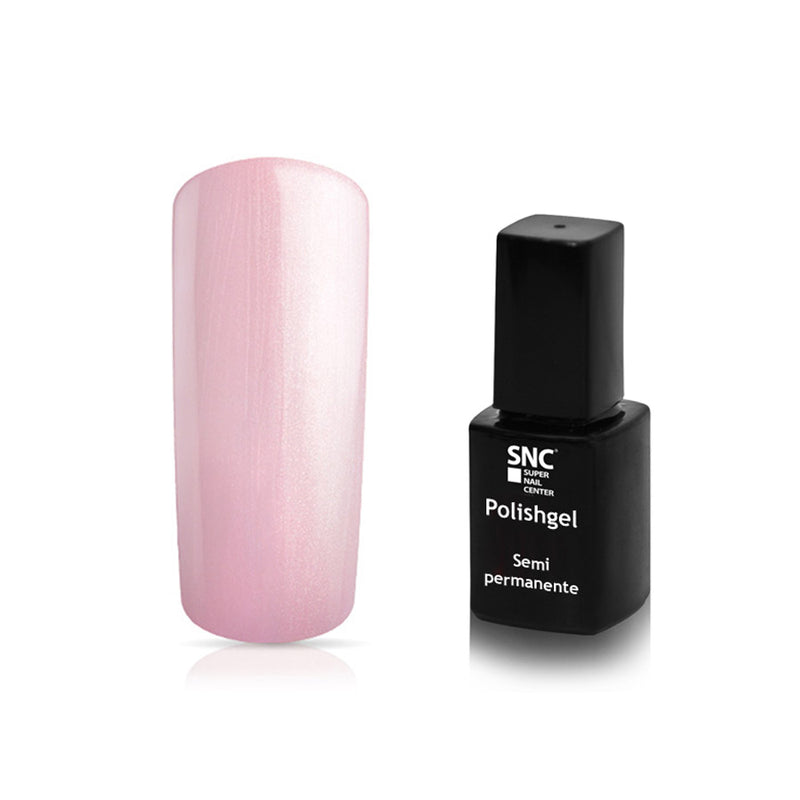 Foto di Smalto UV-LED semipermanente polishgel colore Rosa metallic con sfondo bianco, marchio SNC Super Nail Center
