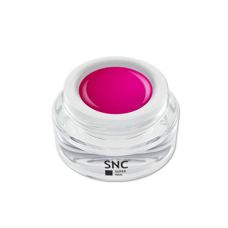 Foto di color gel Power Pink in barattolino di vetro da 5ml con sfondo bianco, marchio SNC Super Nail Center