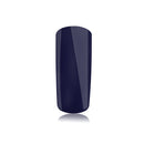 Foto di unghia dipinta con Smalto UV-LED semipermanente colore Deep Purple viola scuro  con sfondo bianco, marchio SNC Super Nail Center