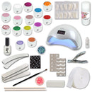 KIT completo per ricostruzione unghie gel CON LAMPADA UV/LED con sfondo bianco, marchio SNC Super Nail Center
