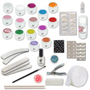 KIT ricostruzione unghie completo CON 15 GEL UV , con sfondo bianco, marchio SNC Super Nail Center