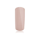 Foto di unghia dipinta con Smalto UV-LED semipermanente colore beige  Walnut con sfondo bianco, marchio SNC Super Nail Center