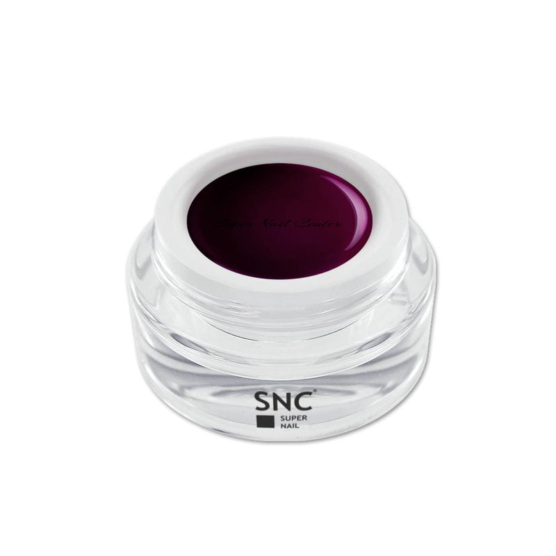 Foto di color gel Burgundy in barattolino di vetro da 5ml con sfondo bianco, marchio SNC Super Nail Center
