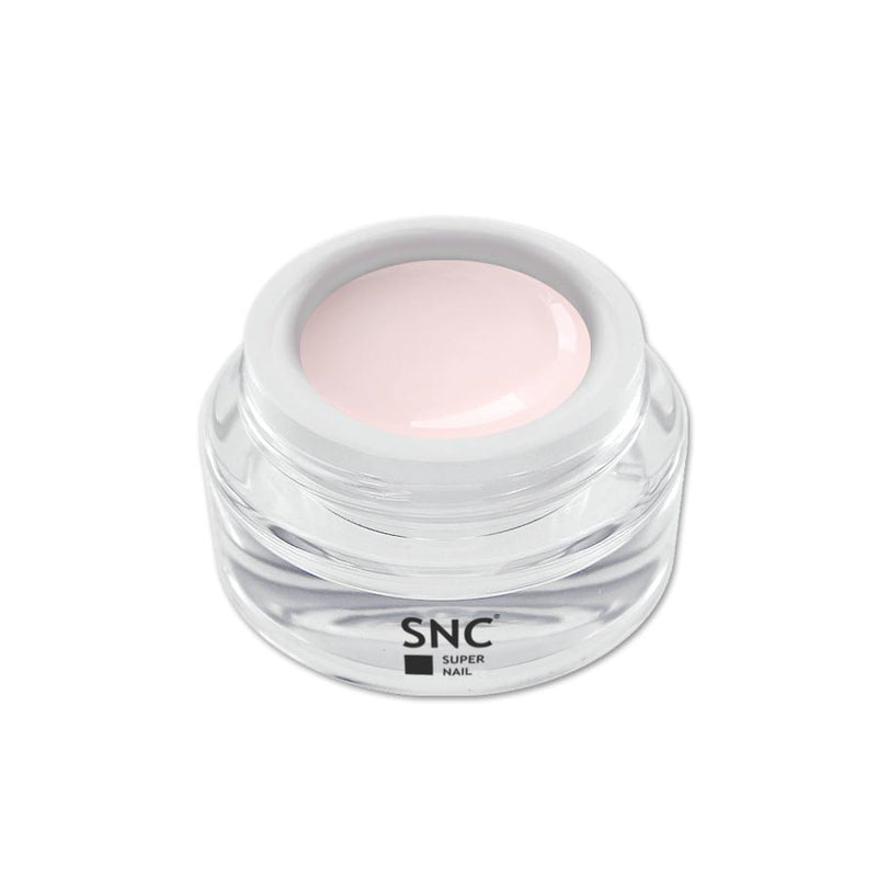 Foto di camouflage color gel Peach in barattolino di vetro da 5ml con sfondo bianco, marchio SNC Super Nail Center