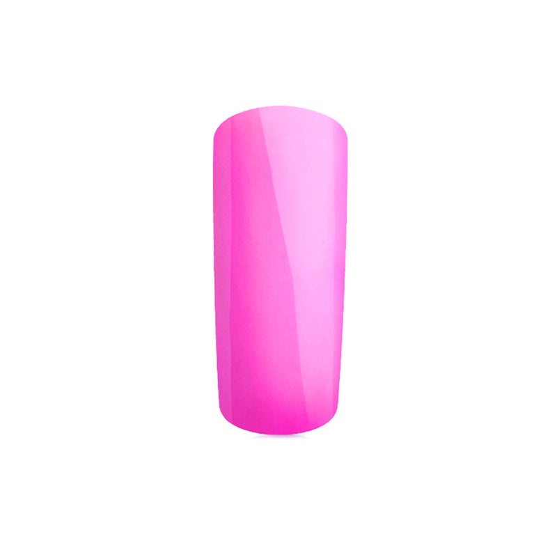 Foto di unghia dipinta con Smalto UV-LED semipermanente polishgel colore rosa Ciclamino con sfondo bianco, marchio SNC Super Nail Center