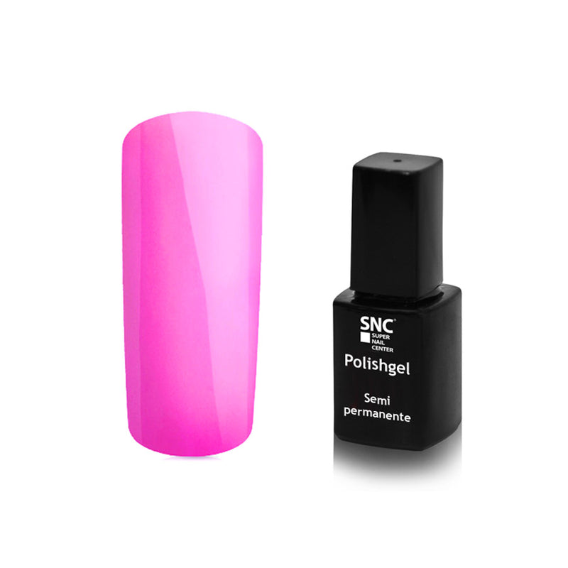 Foto di Smalto UV-LED semipermanente polishgel colore rosa Ciclamino con sfondo bianco, marchio SNC Super Nail Center