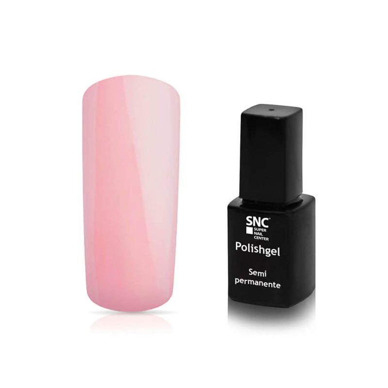 Foto di Smalto UV-LED semipermanente Extreme lack colore Cipria, rosa chiaro, con sfondo bianco, marchio SNC Super Nail Center