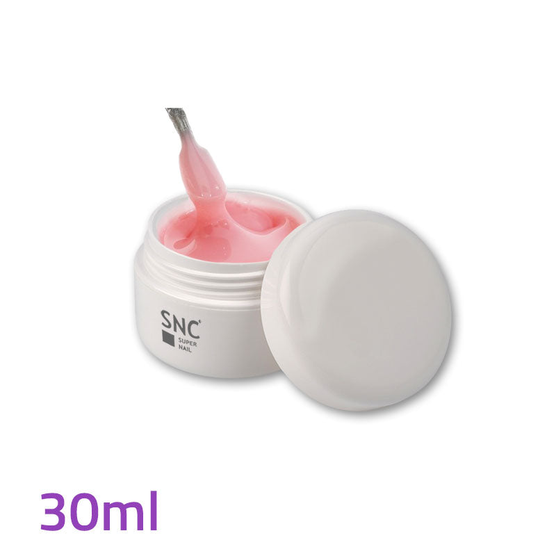 Foto di gel UV/LED costruttore/ builder Masterline da 30ml colore Candy (rosa lattiginoso) con sfondo bianco, marchio SNC Super Nail Center