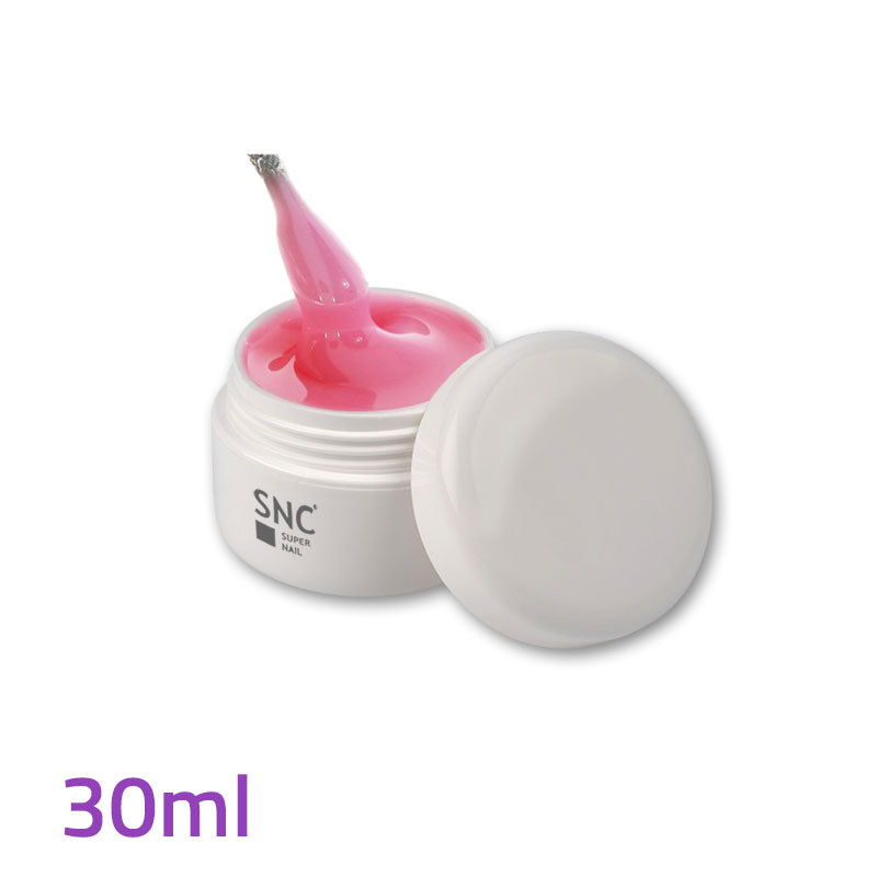 Foto di gel Costruttore builder autolivellante Masterline UV (120 secondi) e LED (60 secondi) da 30ml colore Rosa Natural (Rosa Intenso Lattiginoso) con sfondo bianco, marchio SNC Super Nail Center