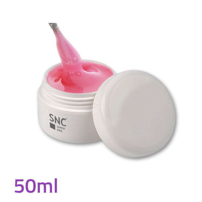 Foto di gel Costruttore builder autolivellante Masterline UV (120 secondi) e LED (60 secondi) da 50ml colore Rosa Natural (Rosa Intenso Lattiginoso) con sfondo bianco, marchio SNC Super Nail Center