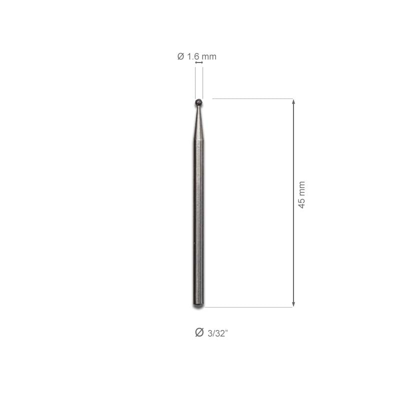 Specifiche e dettagli PUNTA DIAMANTATA SFERA DA 1.6 mm diametro, frese, punte e cilindrini, marchio SNC Super Nail Center