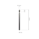 Specifiche e dettagli PUNTA PROFESSIONALE DIAMANTATA FLAME DA 2.3 mm diametro, frese, punte e cilindrini per ricostruzione unghie e dry manicure, marchio SNC Super Nail Center