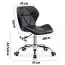 Sedia poltroncina nera con ruote ecopelle estetica ufficio | SNC Store