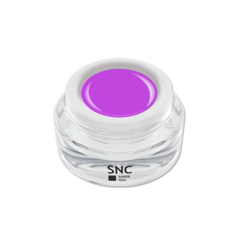 Foto di color gel Fancy Lila in barattolino di vetro da 5ml con sfondo bianco, marchio SNC Super Nail Center