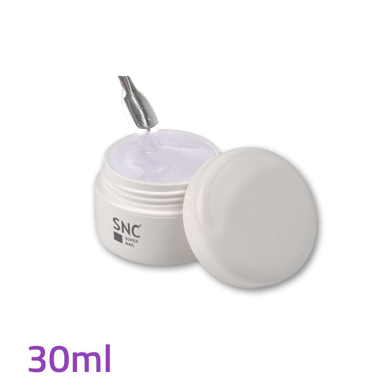 Foto di gel Costruttore builder Fiberglas  fibre di vetro Masterline UV/ LED 30ml colore Clear (Trasparente) con sfondo bianco, marchio SNC Super Nail Center