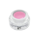 Foto di gel color french pink con sfondo bianco, marchio SNC Super Nail Center