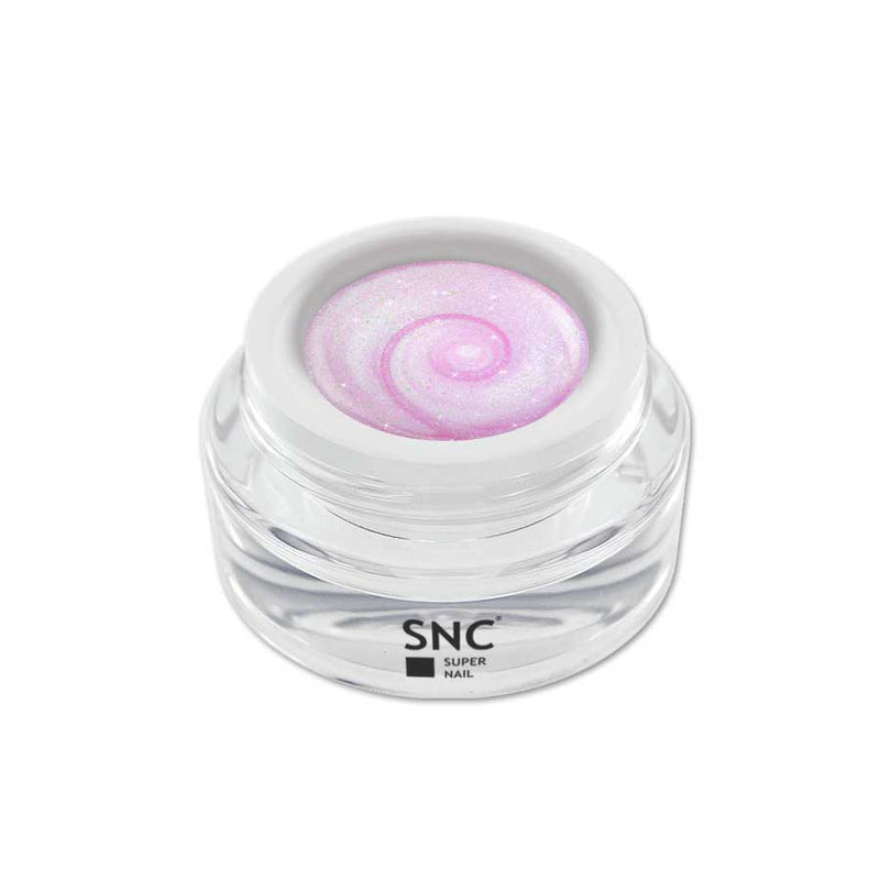 Foto di glimmer color gel Cupid in barattolino di vetro da 5ml con sfondo bianco, marchio SNC Super Nail Center